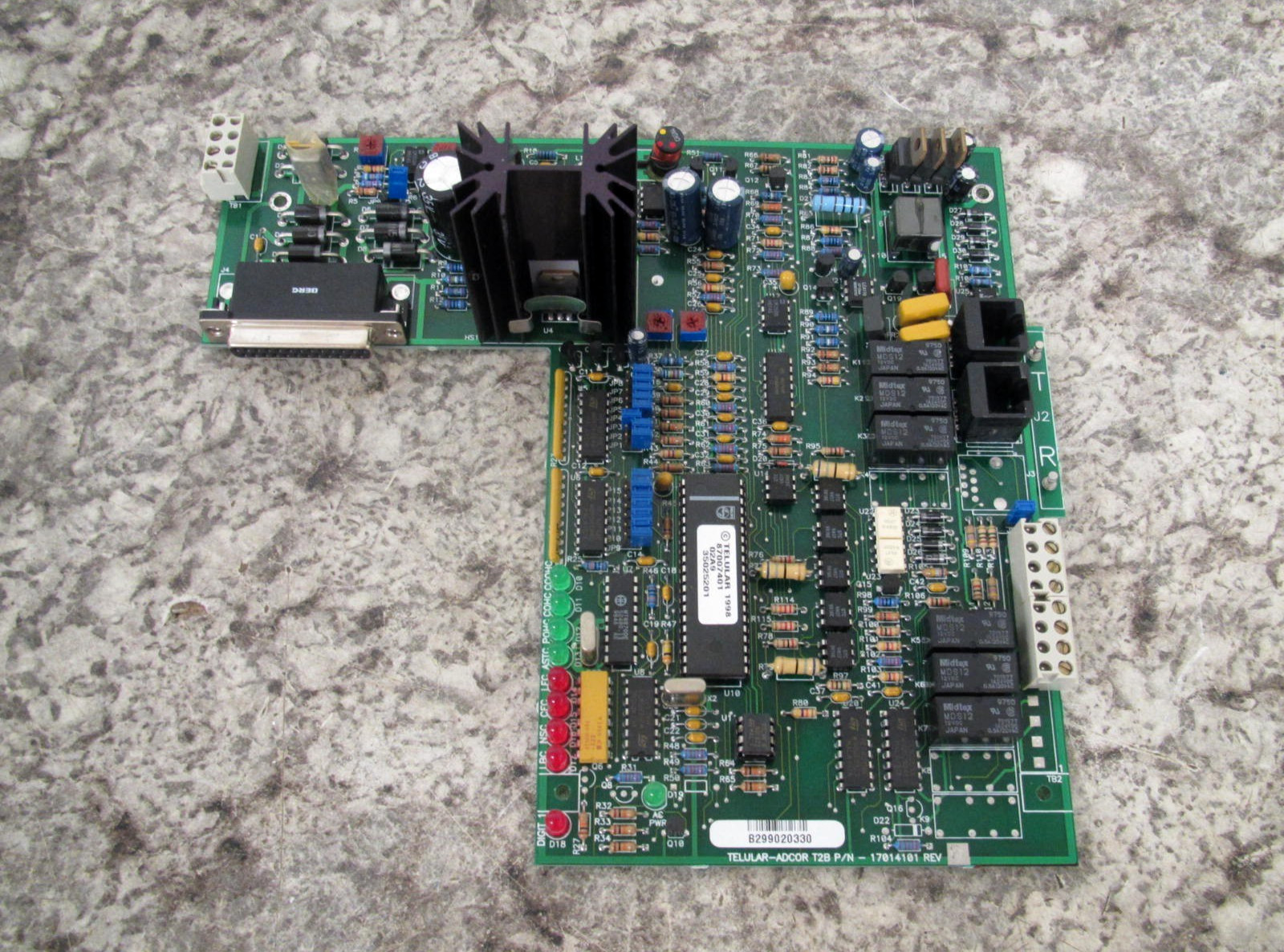 Telular / Telguard T2B / 17014101 Cellular Alarm Panel Control Circuit Board