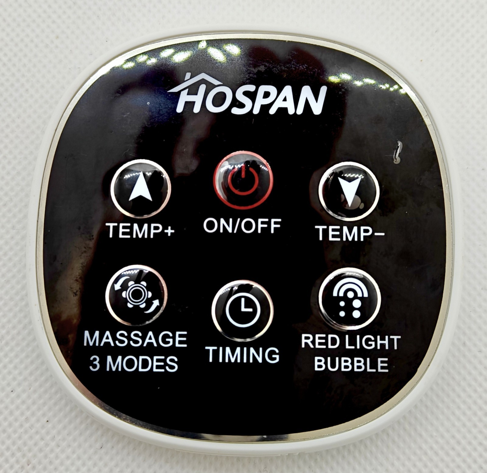 HOSPAN Collapsible Foot Spa with Heat, Bubble, Red Light REPLACEMENT remote only