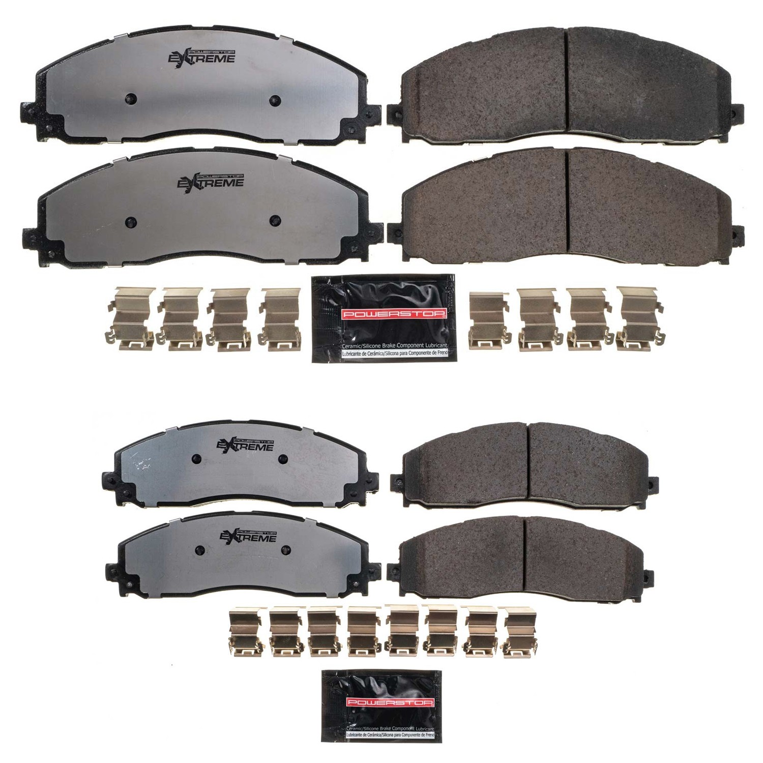 PowerStop Front Rear Z36 Carbon-Fiber Disc Brake Pads Kit For F-250 F-350 SD