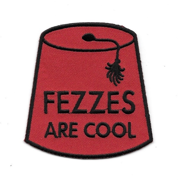 Doctor Who TV Series 11th Doctor Fezzes Are Cool 3" Embroidered Patch