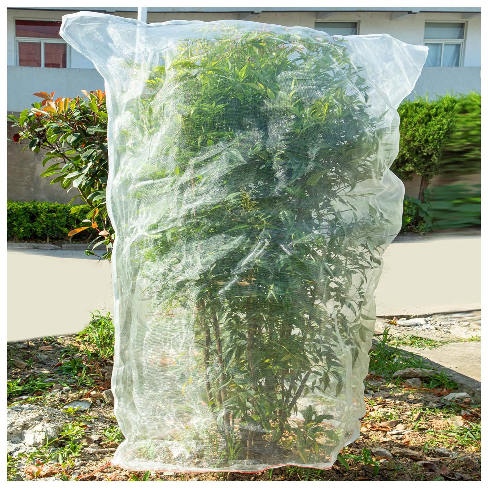 Insect Bird Barrier Mesh, Garden Netting Barrier, 3.5 x 4.6 FT x 1Pcs, White