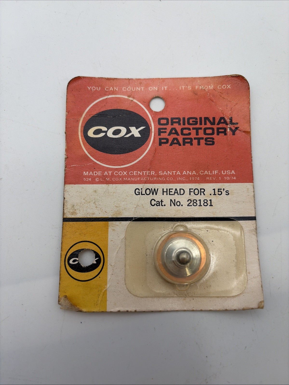 Cox Glow Head For .15’s Cat. No. 28181 B50