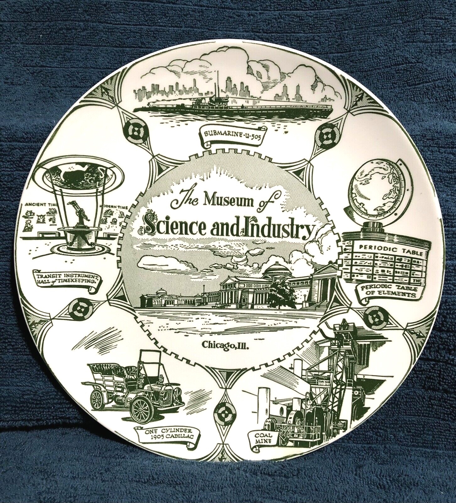 Vintage 1954 Museum of Science & Industry Chicago,IL Collector's  Plate