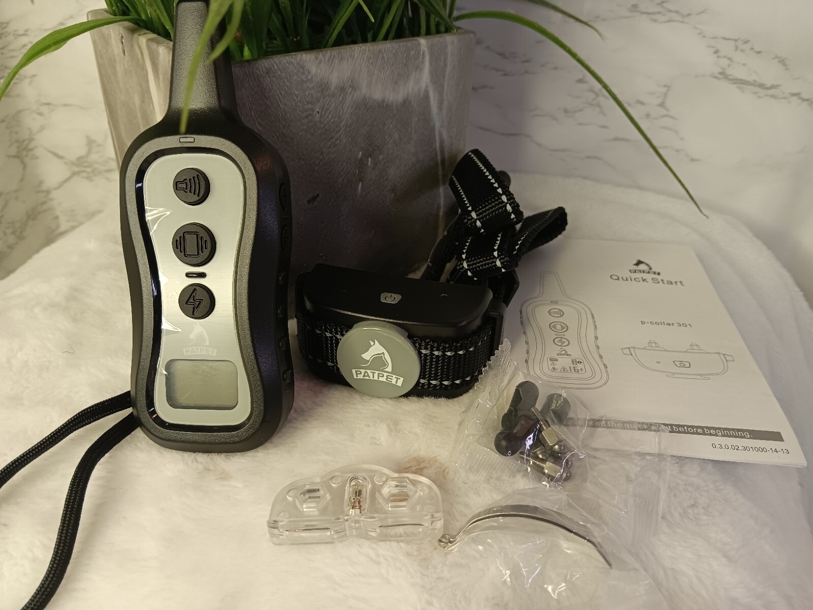 Patpet P301 1000ft Remote Dog Bark Control & Training Shock Collar
