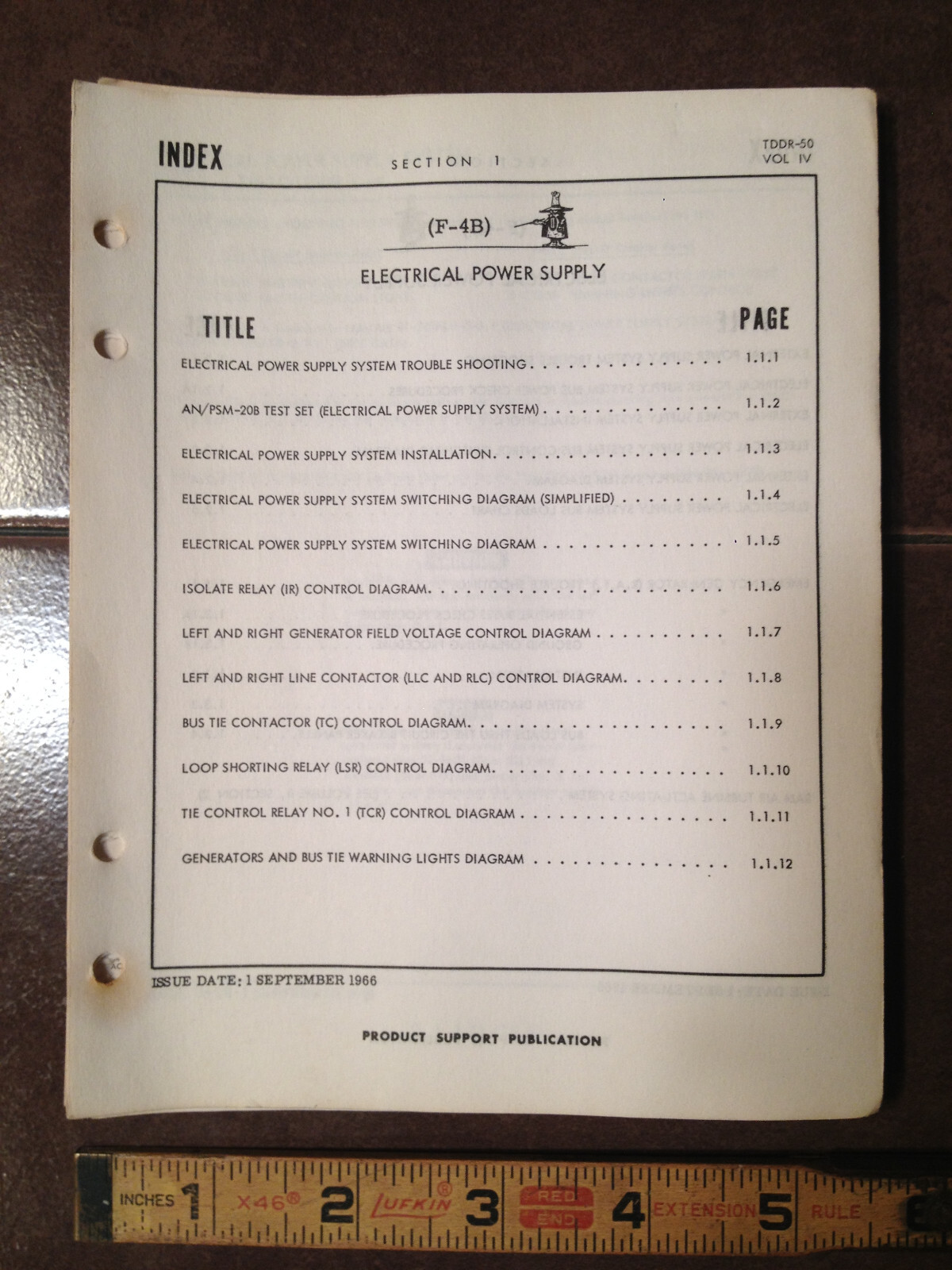 McDonnell F-4B Electrical Power Supply Troubleshooting Booklet