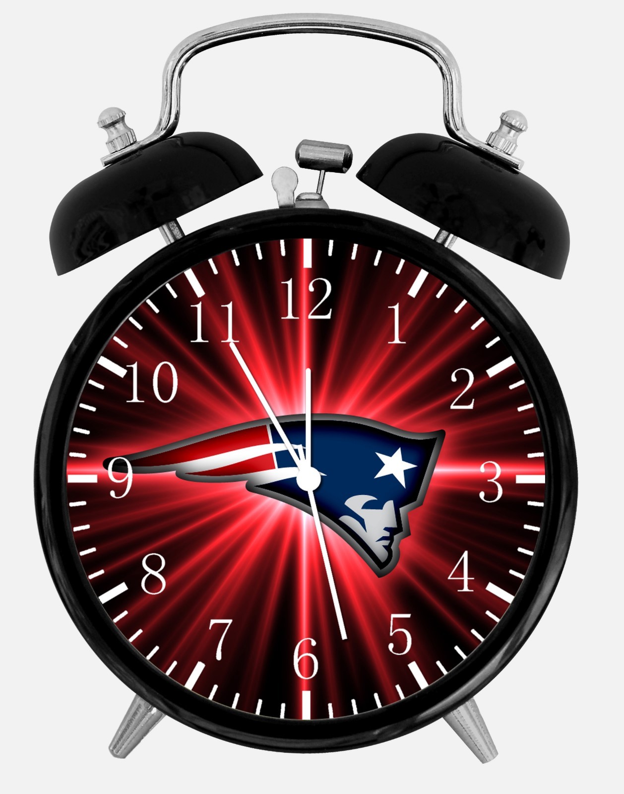 New England Patriots Alarm Desk Clock 3.75" Home or Office Decor E98 Nice Gift