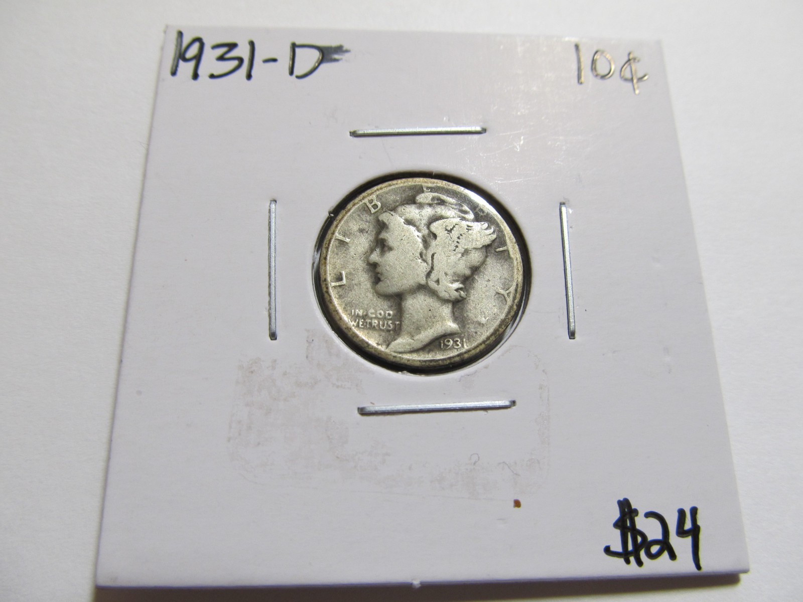 1931-D Mercury Silver Dime~ Fine Details~ Better Date~