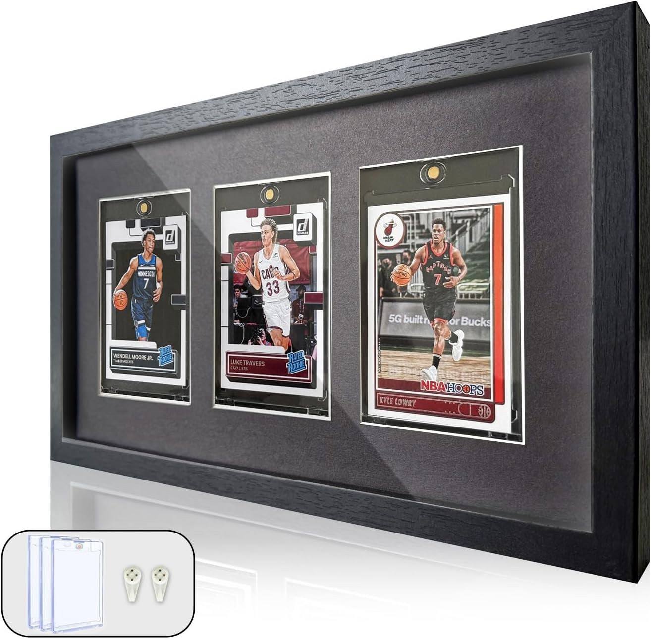 Sports Card Display Frame with Tempered Glass, Wall Mount or Tabletop Trading...