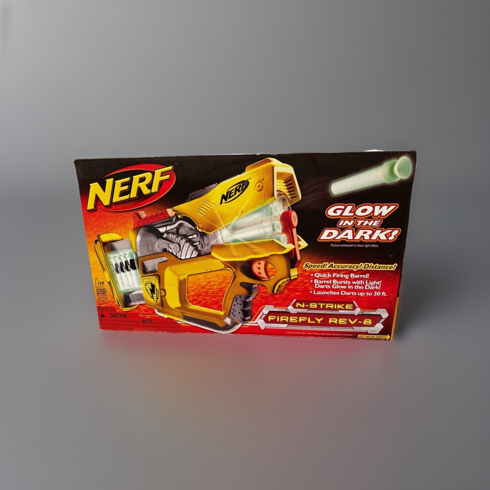 Hasbro NERF N-Strike Firefly REV-8 Glow In The Dark Blaster New