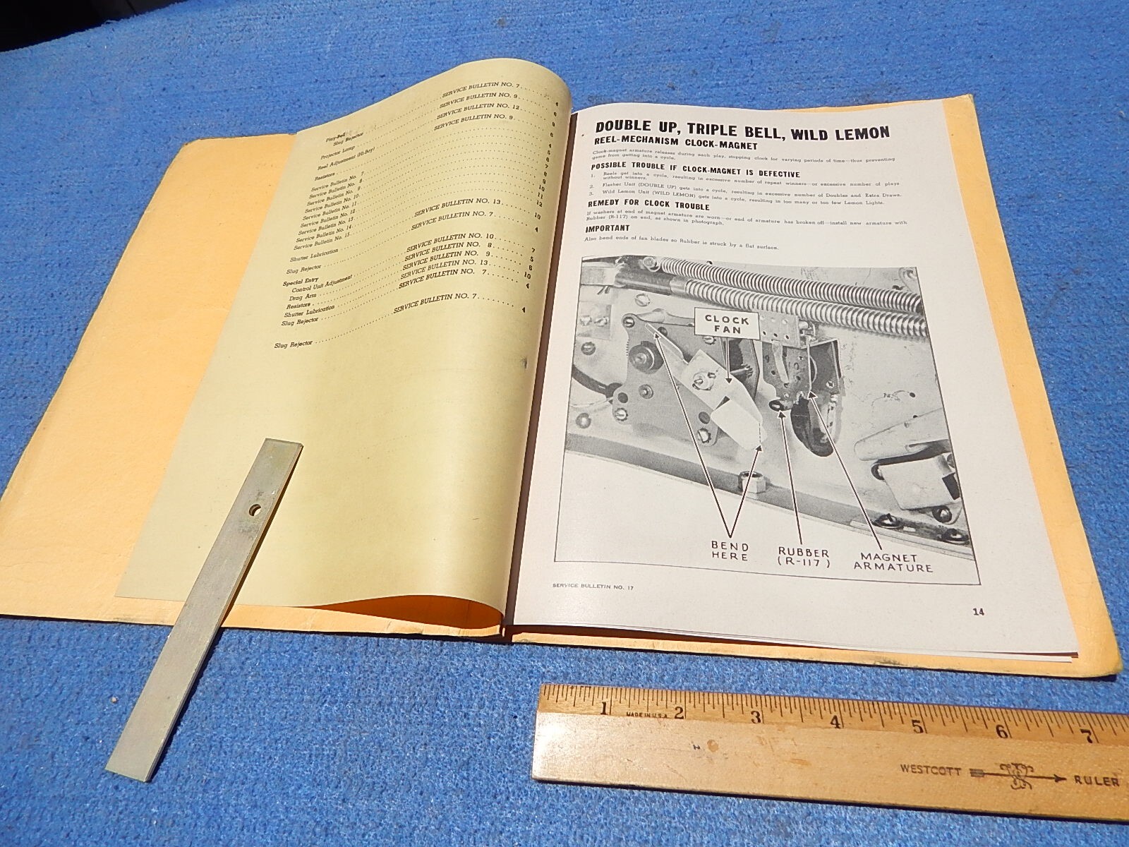 1949 Bally Folder: Service Bulletins (plus 4 inserted sheets)