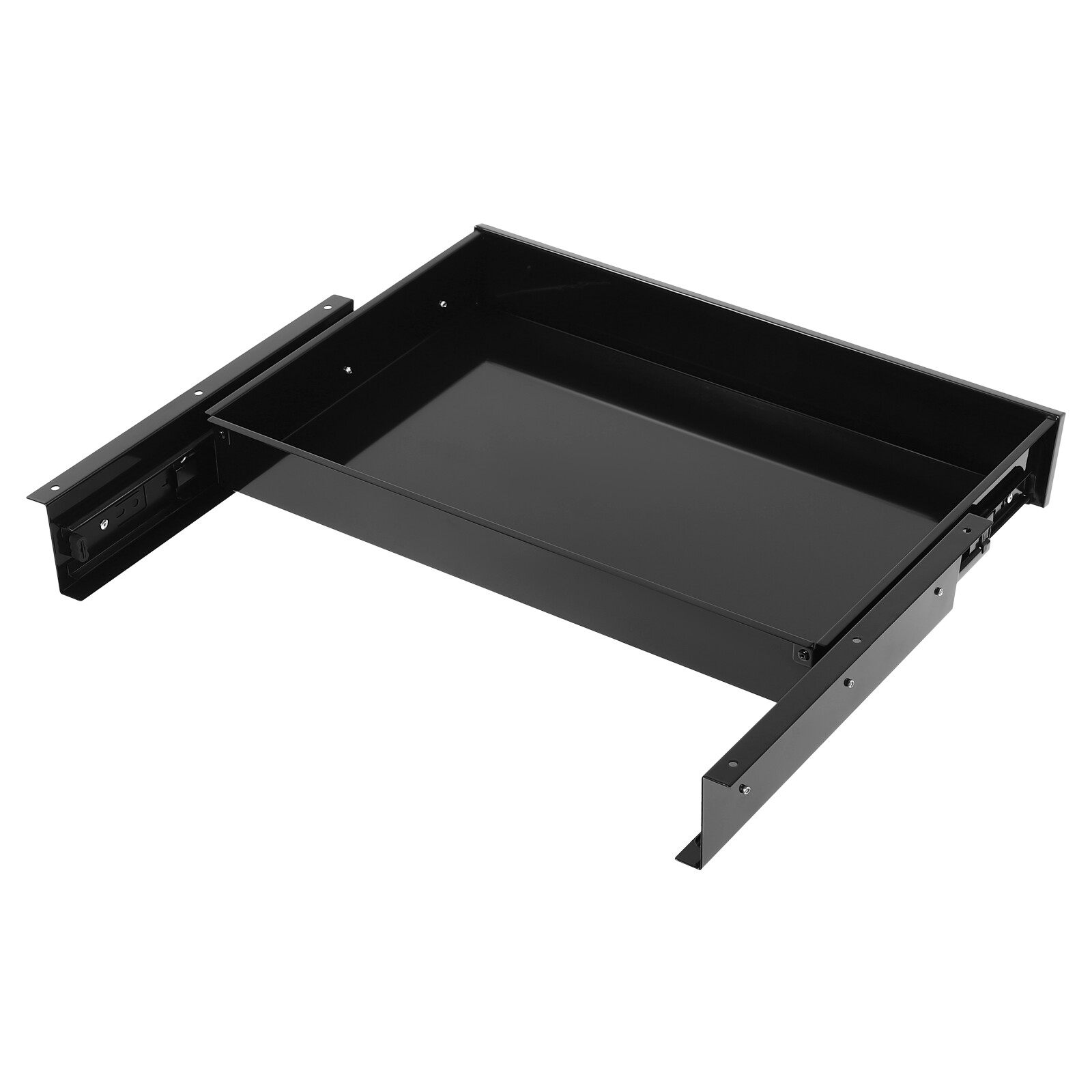 Black Drawer Box Organizer Pull Out Under Cabinet Sliding Shelf Roll Out Tray