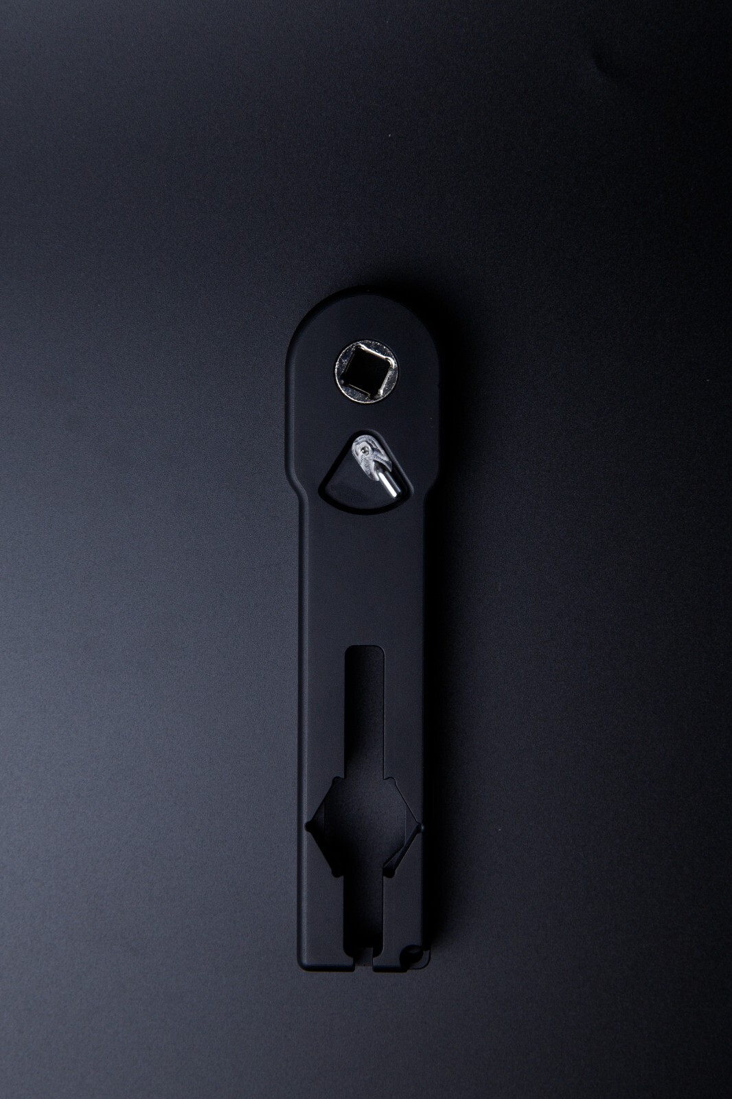 Black Shadow Compact Lighting Wrench. Stage lighting focus tool.