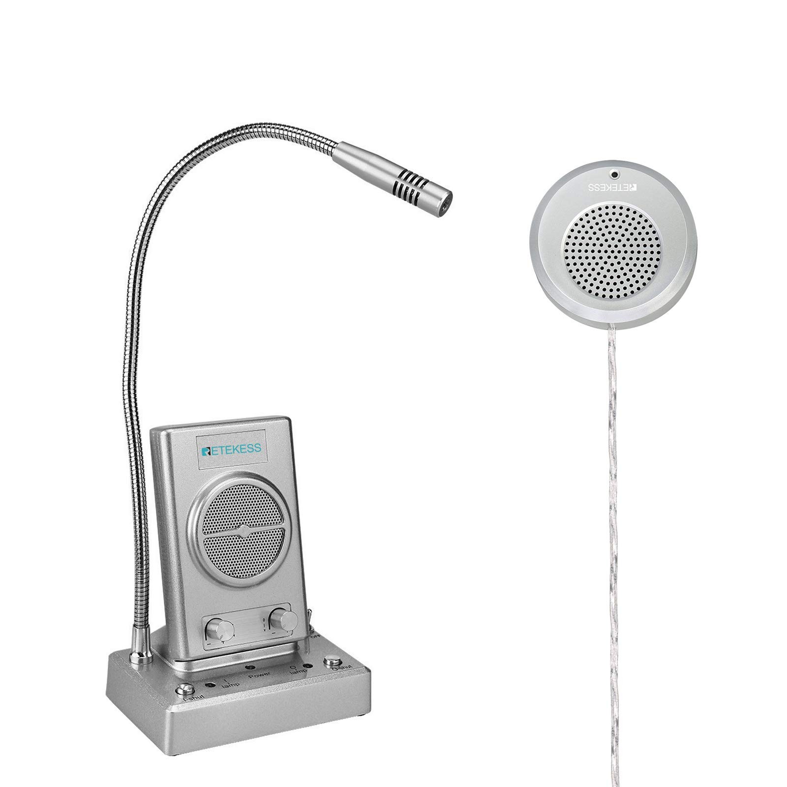 Retekess TW102 Window Microphone Speakers, Window Intercom System, 8M Cable ...