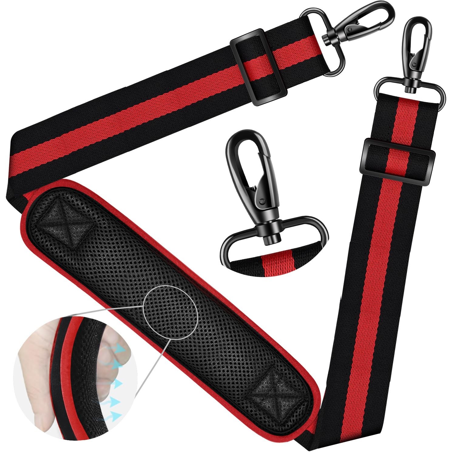 Shoulder Strap - 59 Inch Universal Heavy-duty Adjustable Strap with Ultra-thi...
