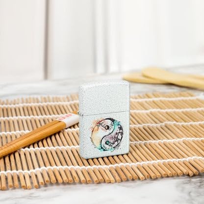 Zippo Lighter - Customized Engraved Message Watercolor Yin Yang Design 46249