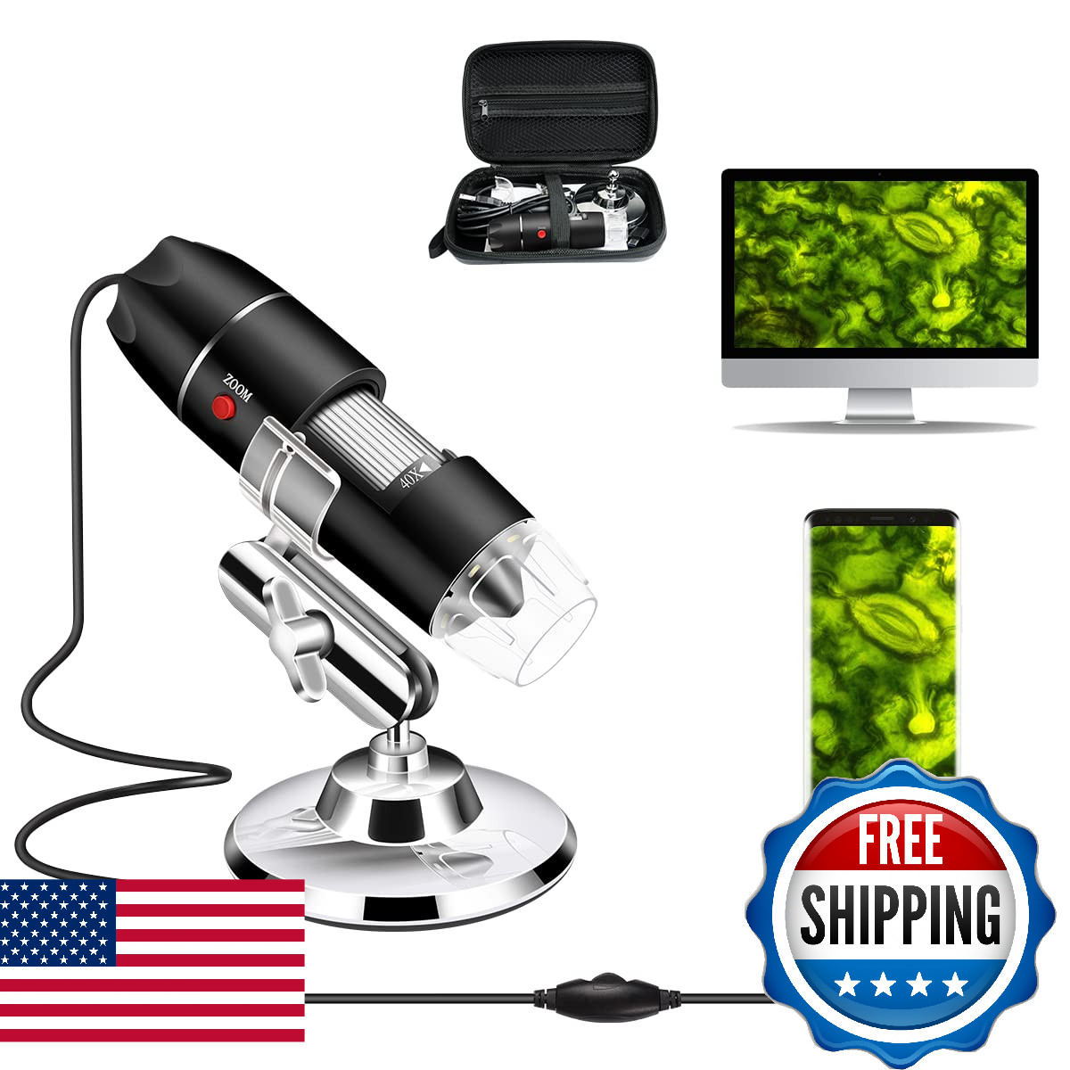 Usb Microscope Camera Case Cainda Digital Microscope Compatible Android Windows