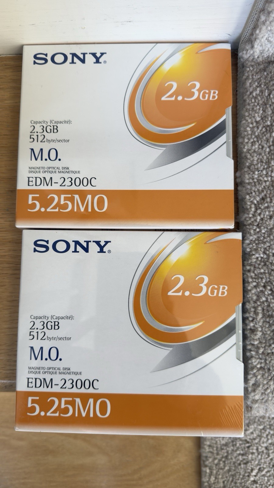 Sony EDM-2300C 2.3GB 512 B/S Magneto Optical Disk New Sealed