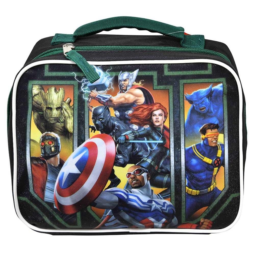 Fast Forward Kids Insulated Lunch Bag with Handle – Marvel Avengers Design – Reu