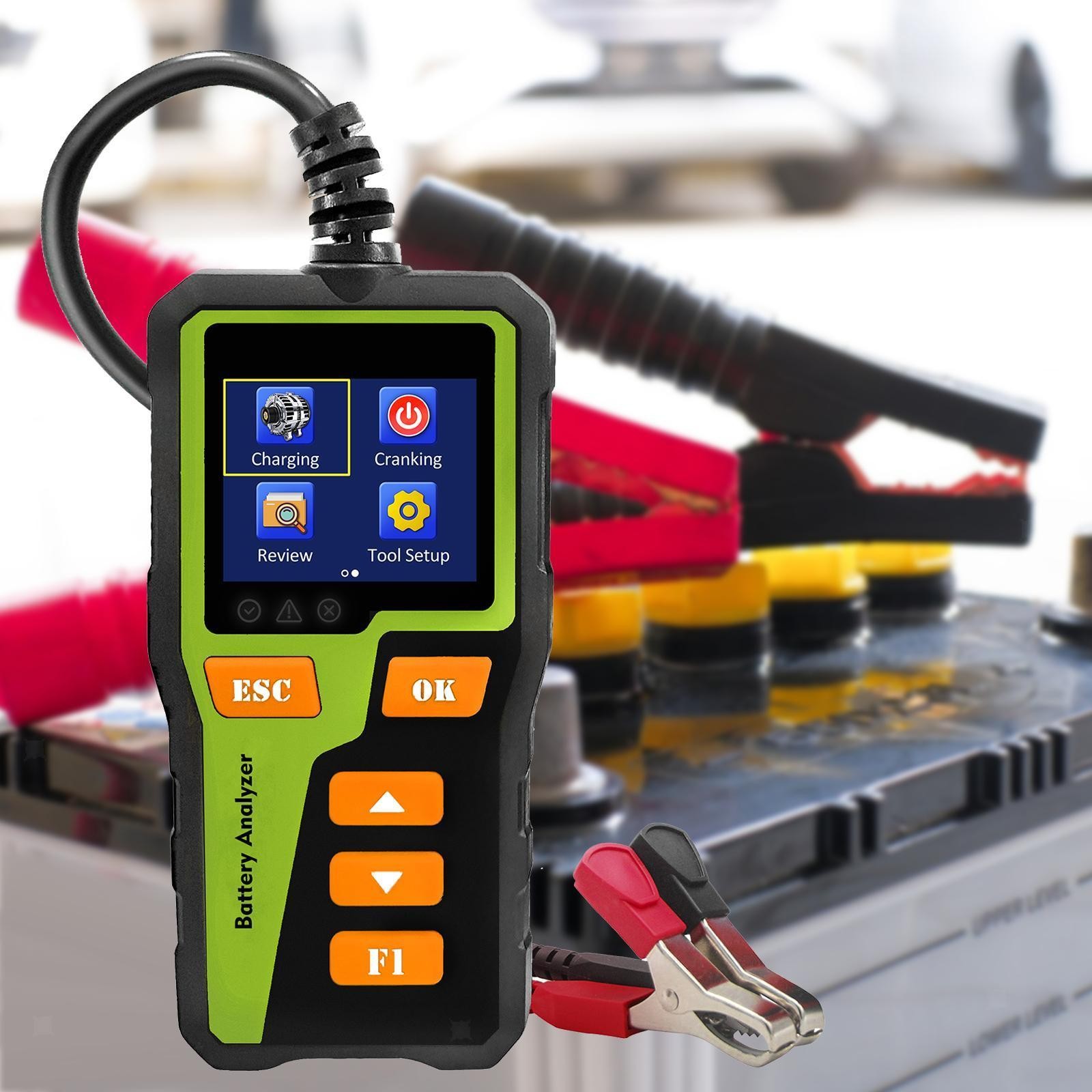 Digital Car Battery Tester Real Time Waveform CCA Battery Load Tester 5-30V Auto
