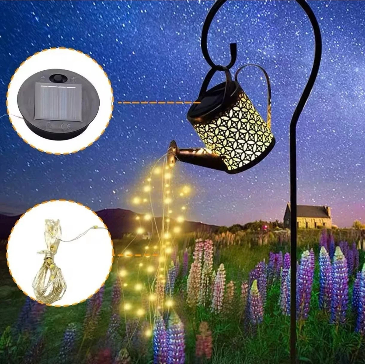 Watering Can Led Lights Replacement Solar lights Outdoor Waterproof, Deco...