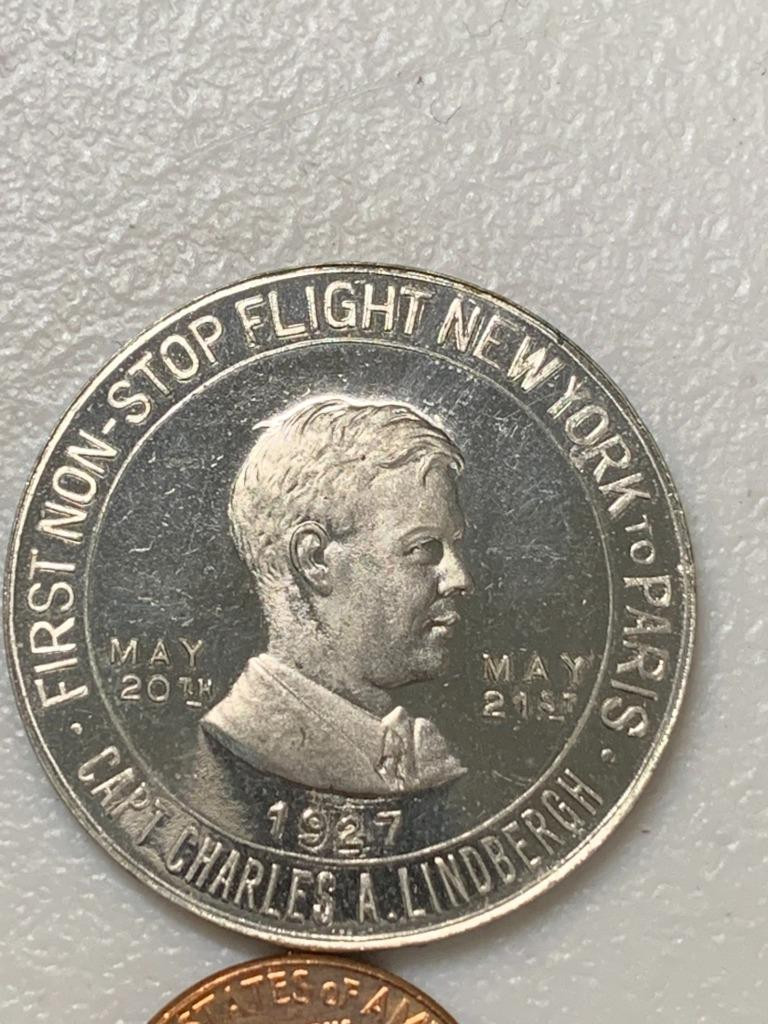 1927 1st Solo Flight, Lindbergh Nice BU Condition SKI#36034
