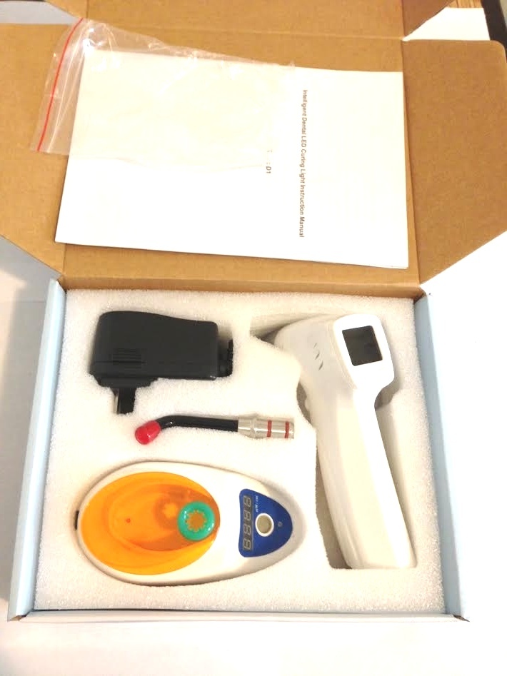 LED Dental White Cordless Curing Light Gun Vector Style W/Curing Light Meter