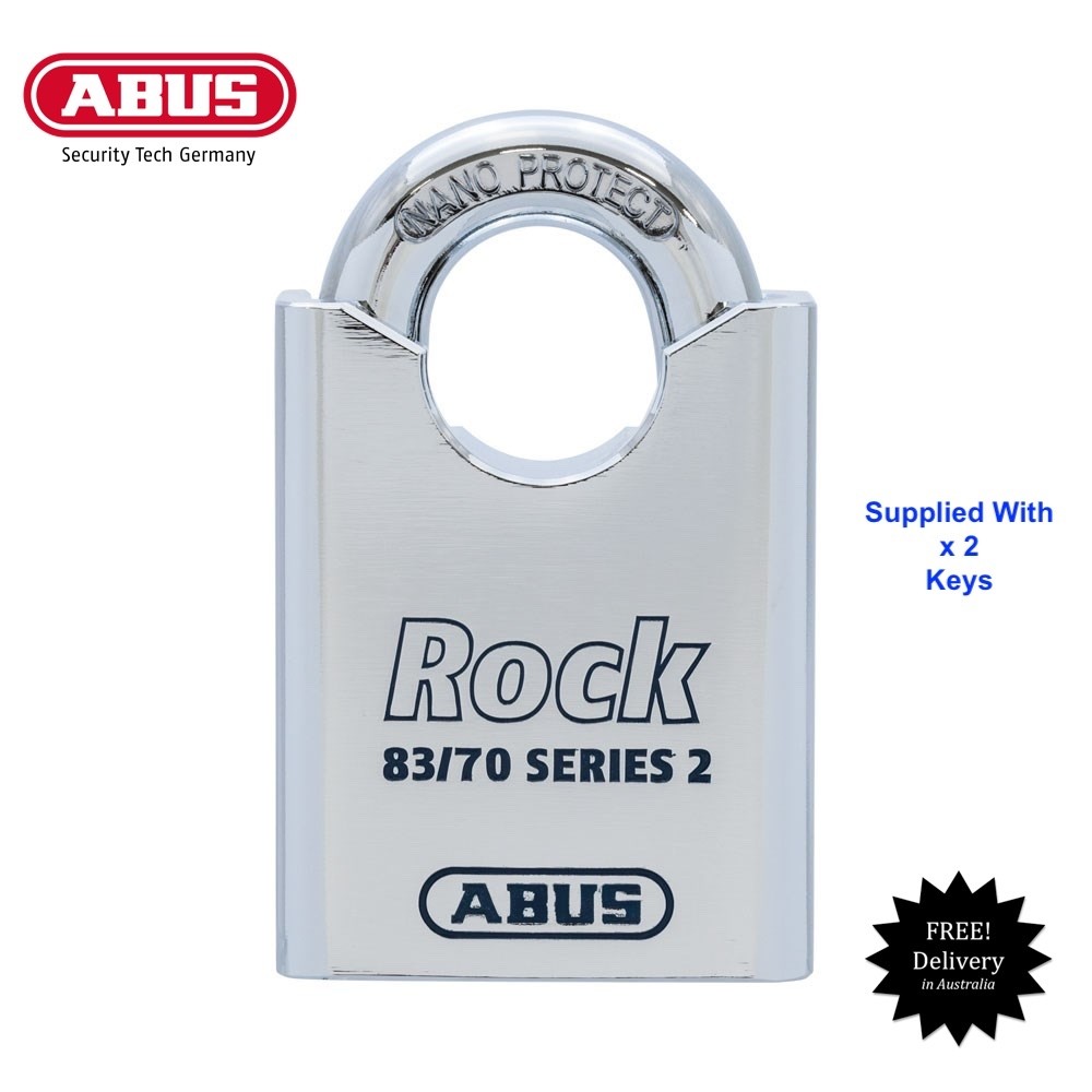 ABUS Padlock 83CS70 High Security  ROCK Padlocks. -Site Safes -Keyed Alike.