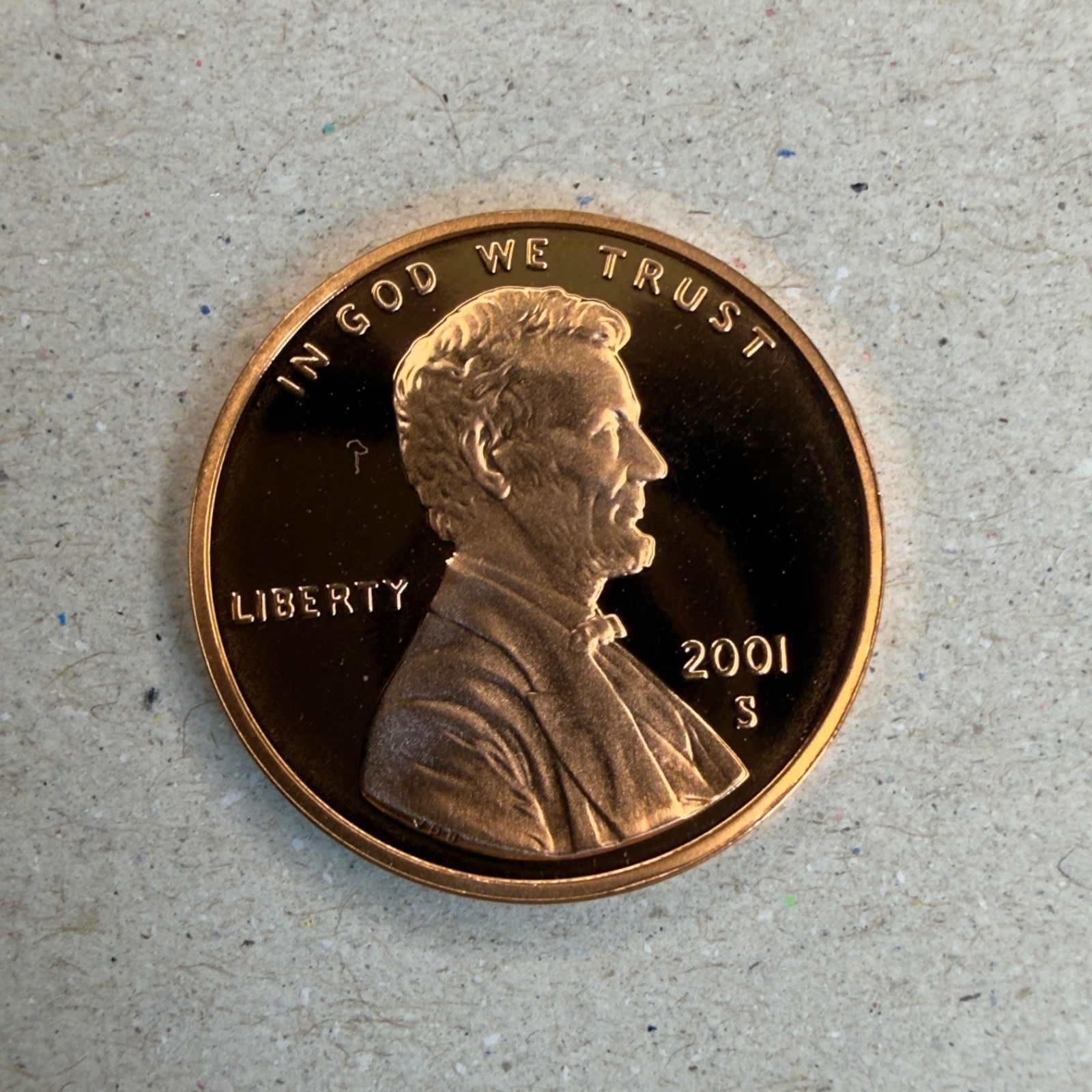 2001-S Lincoln Memorial 1C PROOF Clad - ULTRA DEEP CAMEO