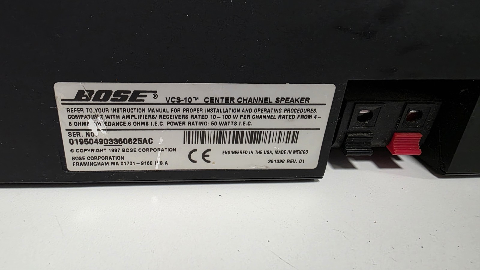 Bose VSC-10 Center Channel Speaker