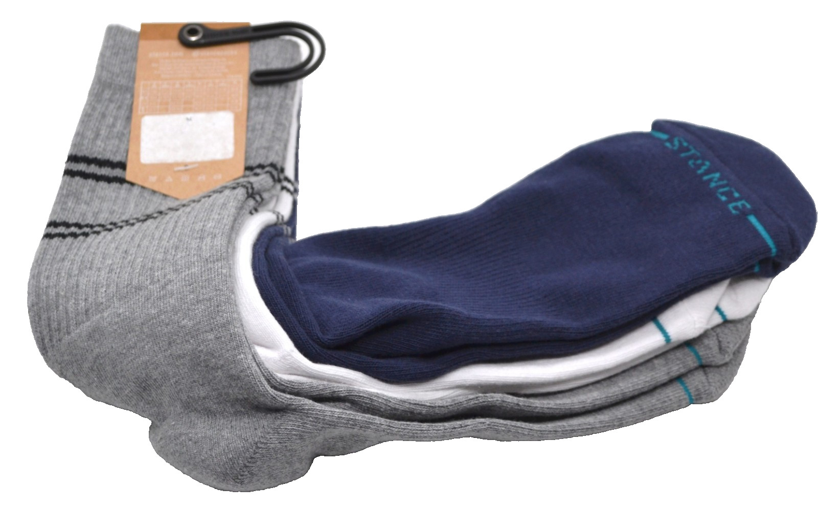 Stance Casual 3 pack Men's Blue Gray White Cotton Blend Socks  Size L/9-13