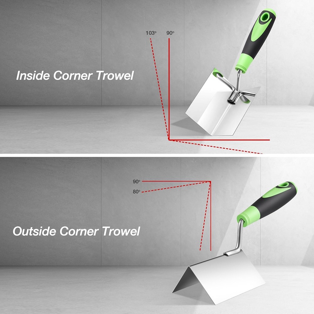 Drywall Corner Tool Set & Internal Corner Trowel 5'' & 3.94'' B9O92417