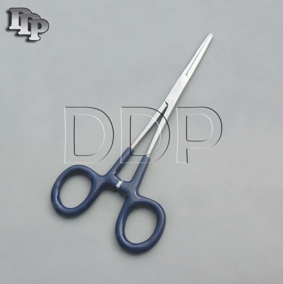 6 Hemostat Pean Forceps Surgical Instruments, Blue Dep Handle 5.5" Straight