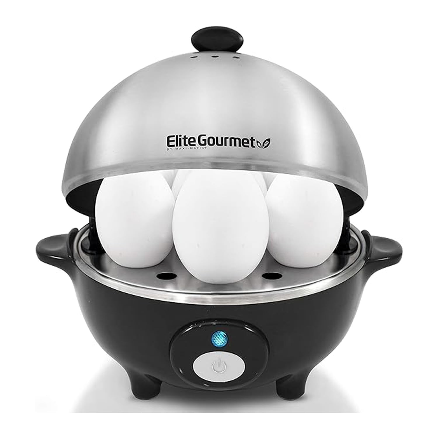Elite Gourmet EGC-508 Rapid Egg Cooker, 7 7 Egg, Stainless Steel
