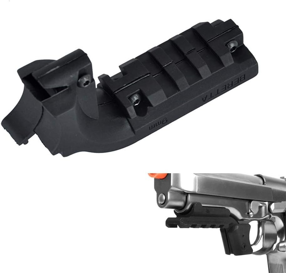 Tatical 20mm Under Rail Mount Pistol Laser Flashlight Adapter for Beretta M9