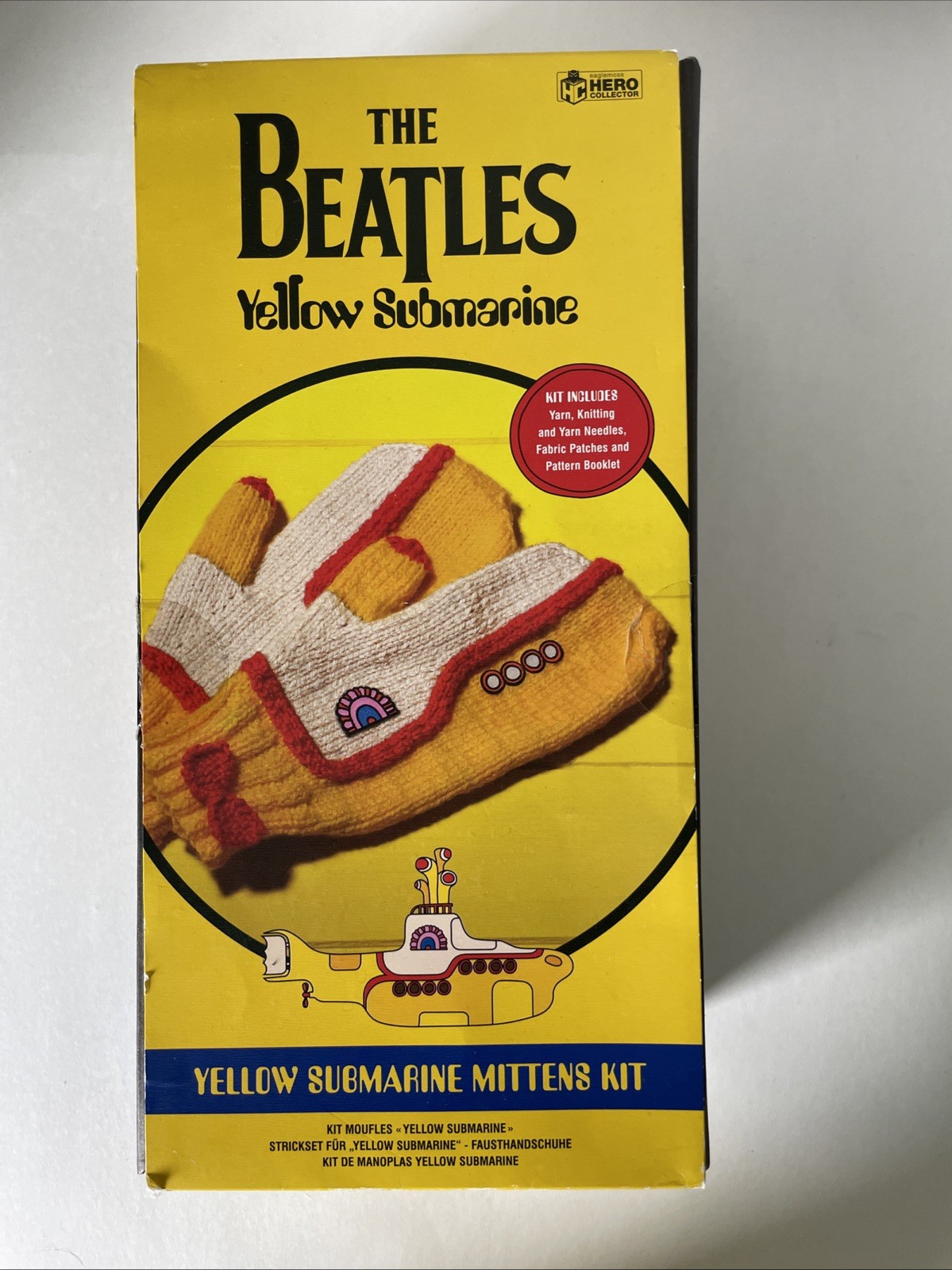 The Beatles Yellow Submarine Mittens Knitting Kit Hero Collector New