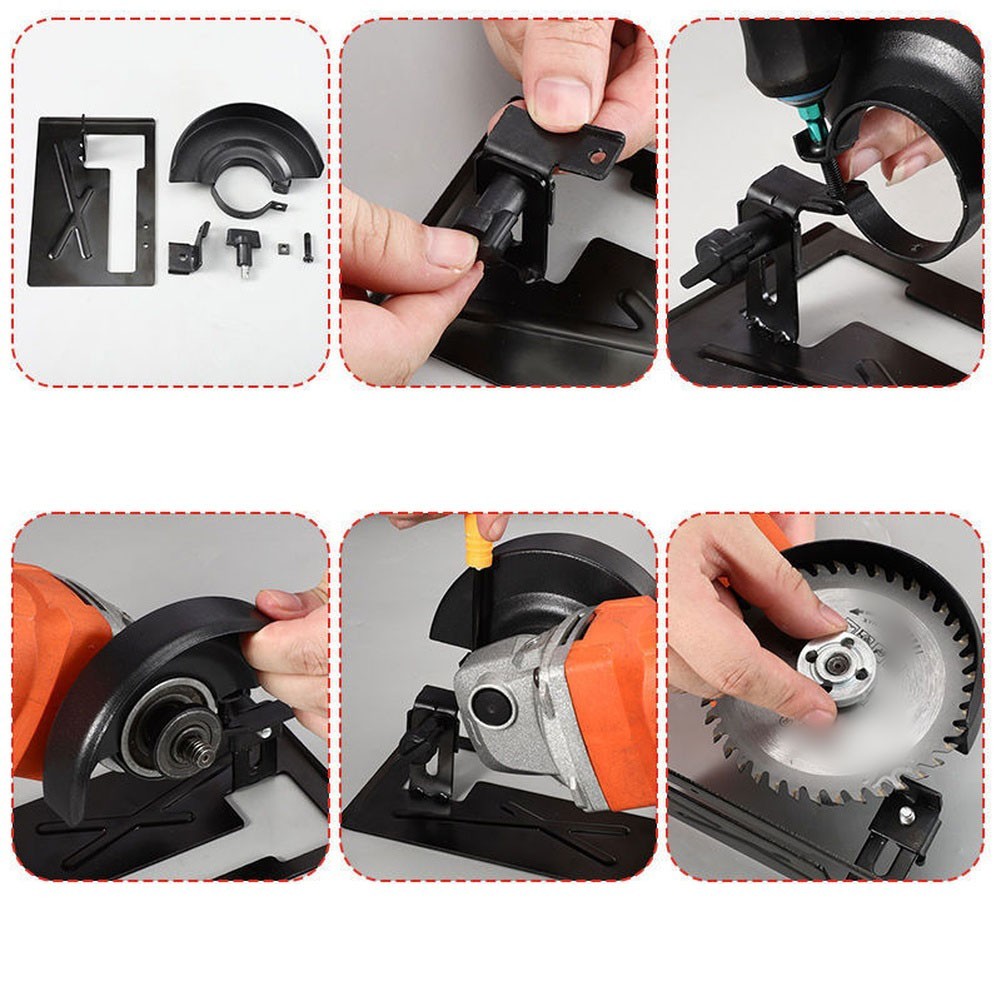2pcs Angle Grinder Base Stand with Adjustable Bracket and Protective Guard