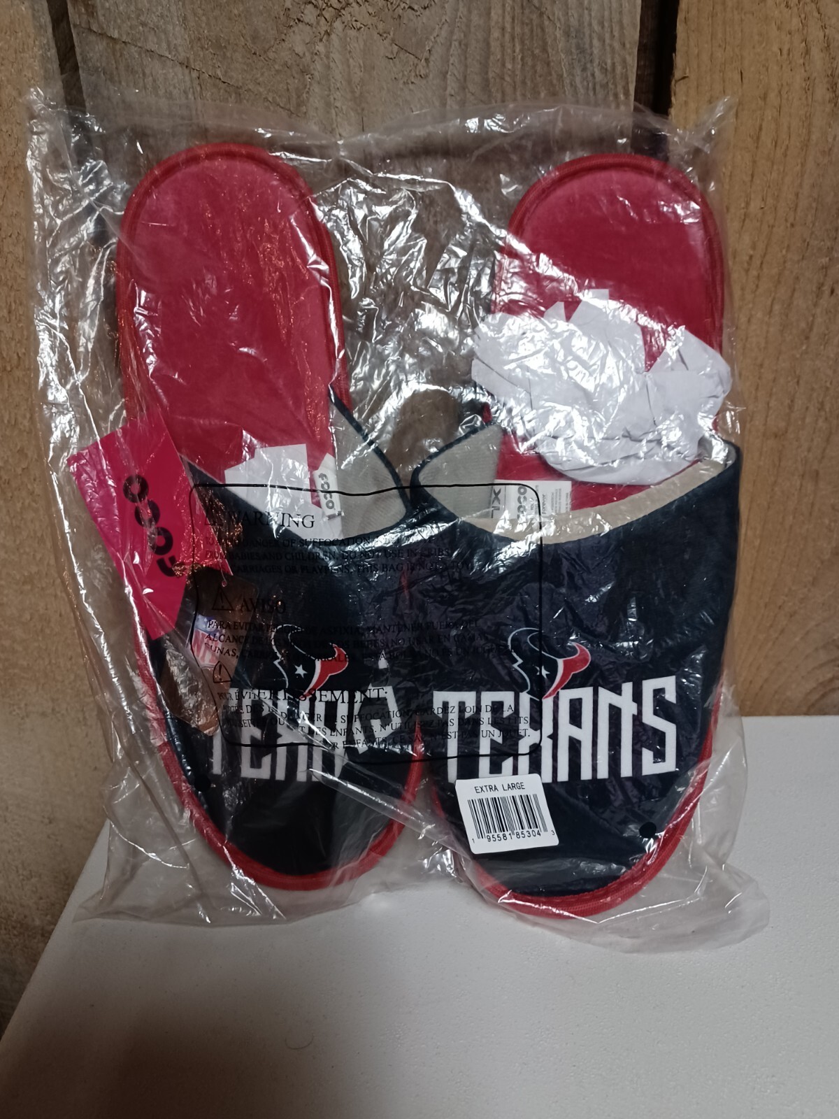 NLF Football HOUSTON TEXANS Slippers Extra Large by FOCO