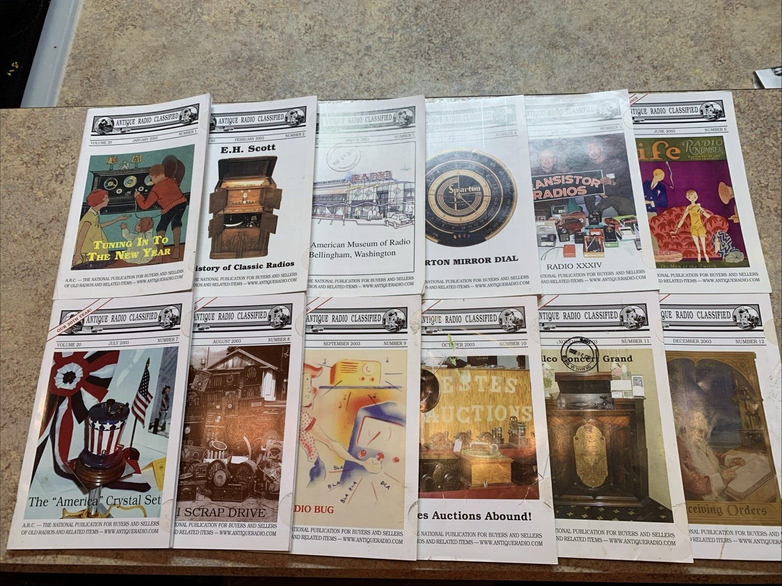 Antique Radio Classified Magazines 12 Monthly Issues 2003 Vintage Electronics