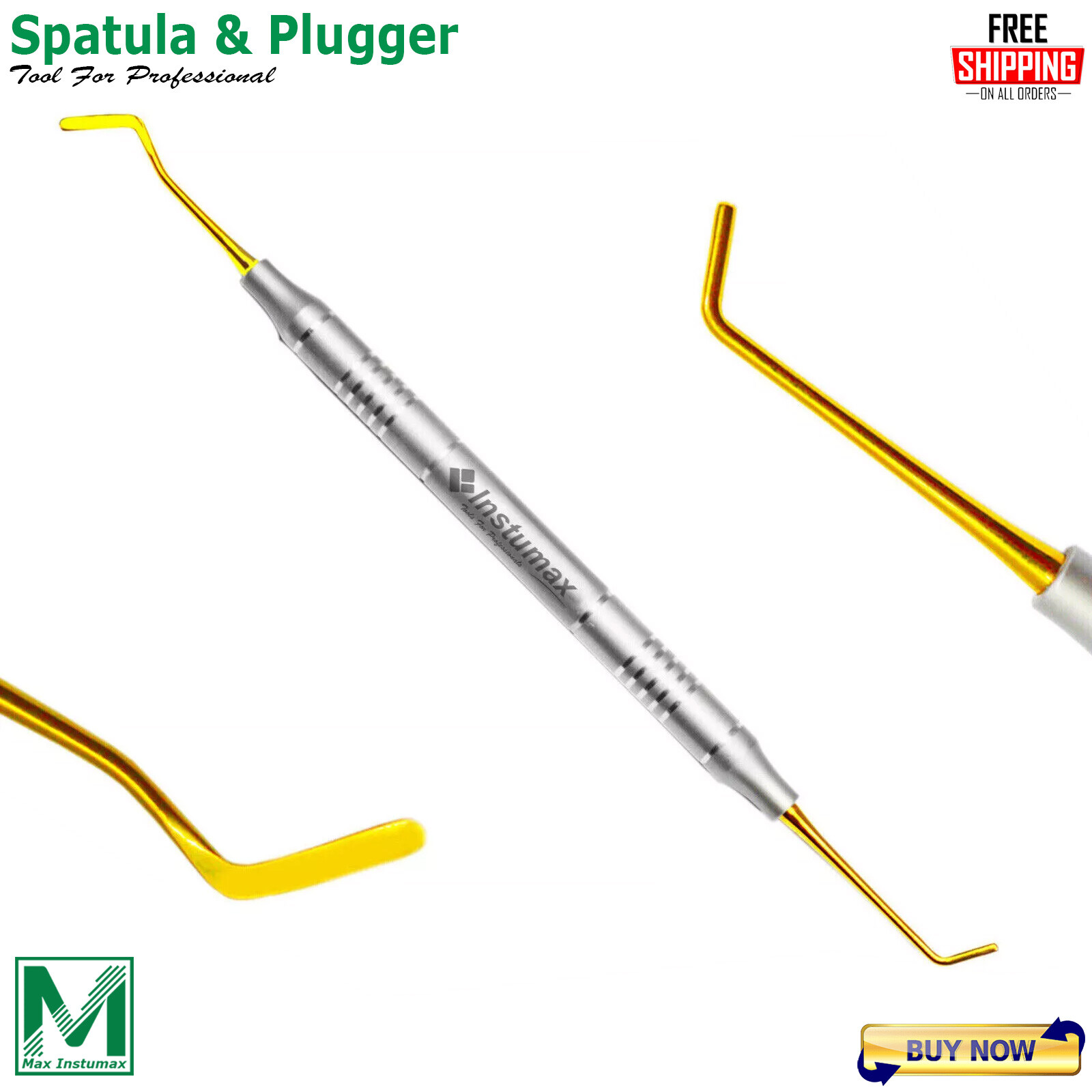 Instrumentos Dentales Composite – Espátula y Condensador Con Puntas de Titanio
