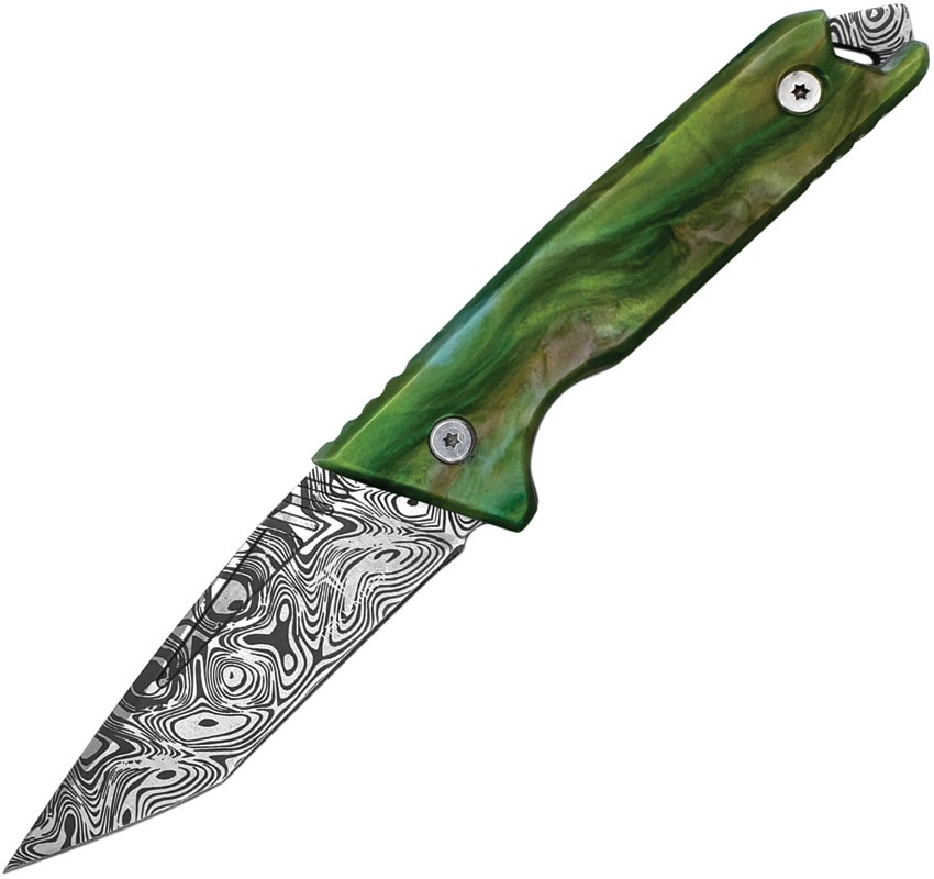 Takumitak Bloodstrike Green Glow Resin 3Cr13 Fixed Blade Knife w/ Sheath 501GNCS