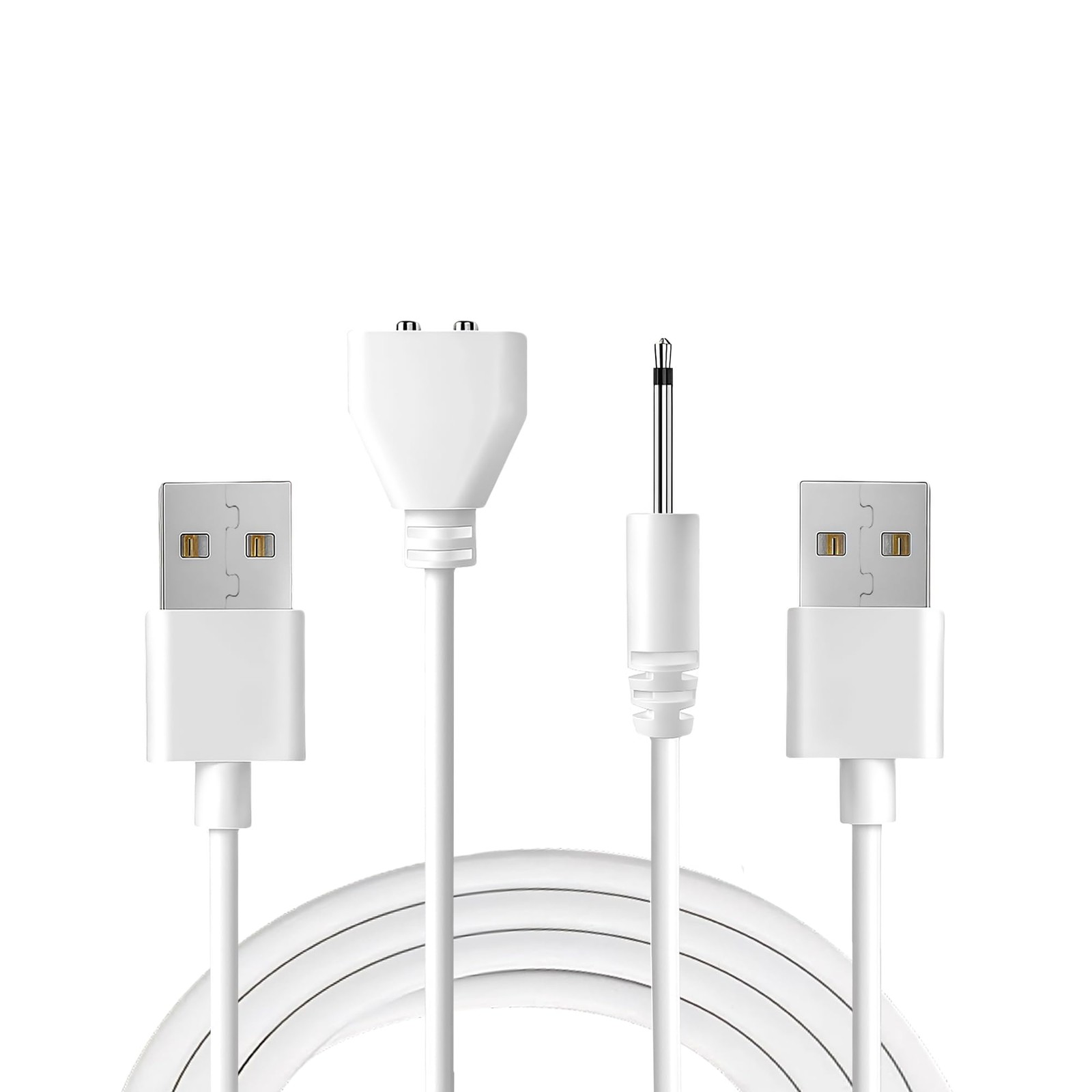 2 PCS Vibrator Charger DC Charging Cable Magnetic USB & 2.5mm Charger Set for...