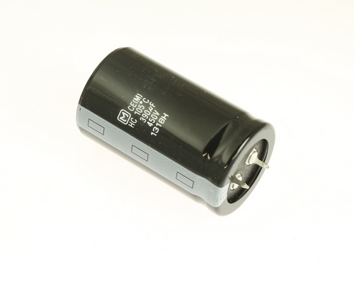 2x 390uF 450V Snap In Mount Electrolytic Capacitor Volts 390mfd 450VDC 105C