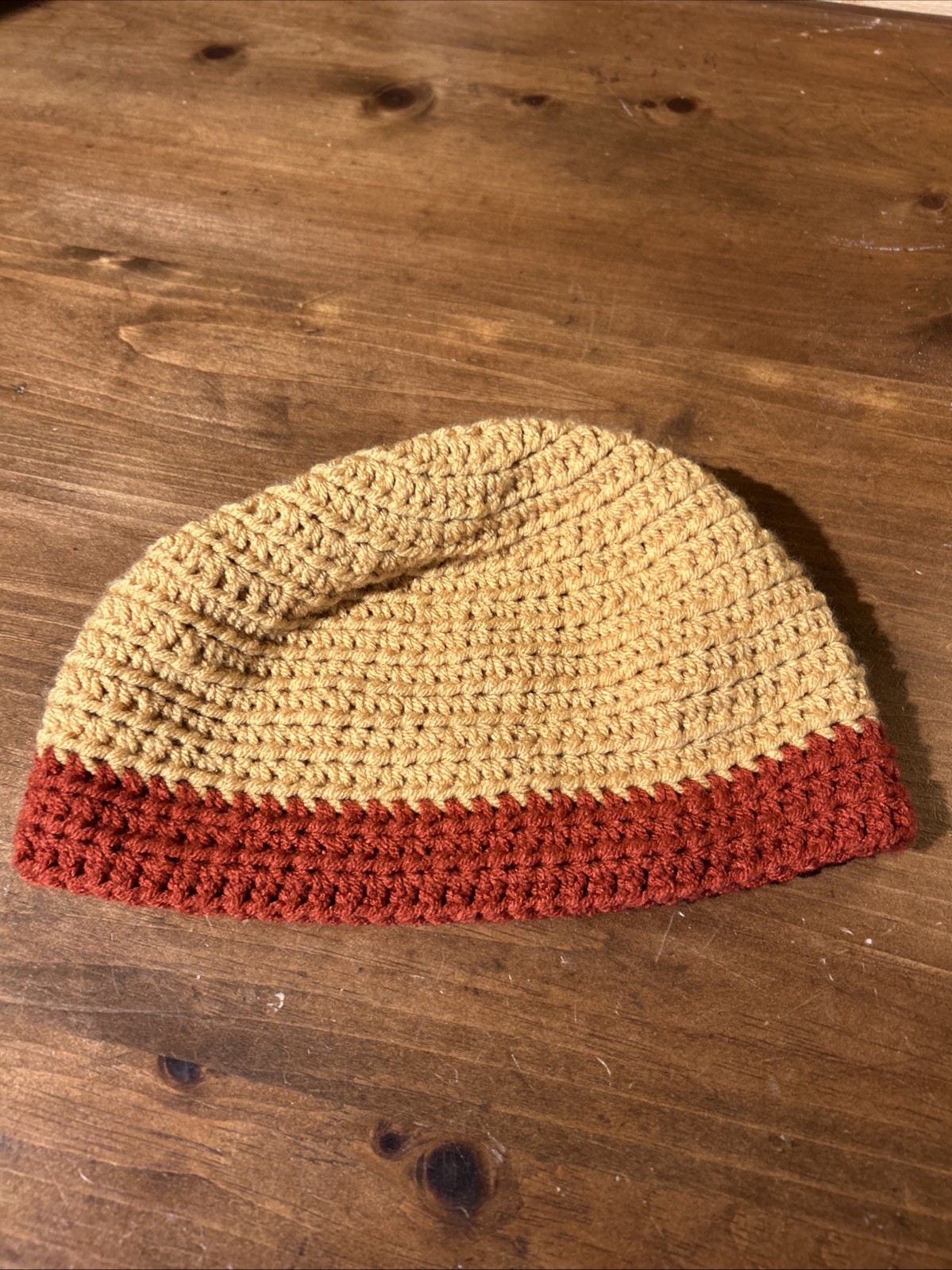 Medium Cotton Crochet Kufi/Hat/Skullcap/Headcovering Earth Tones: 24 x18 cm