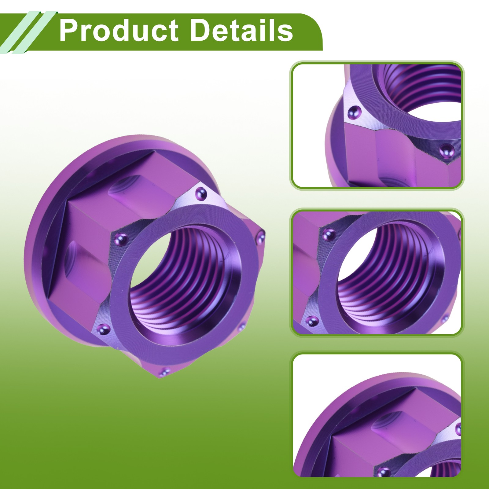 M14x1.5 Motorcycle Wheel Axle Nut Screw Nut Blue Purple for Car/Motorcycle 6pcs