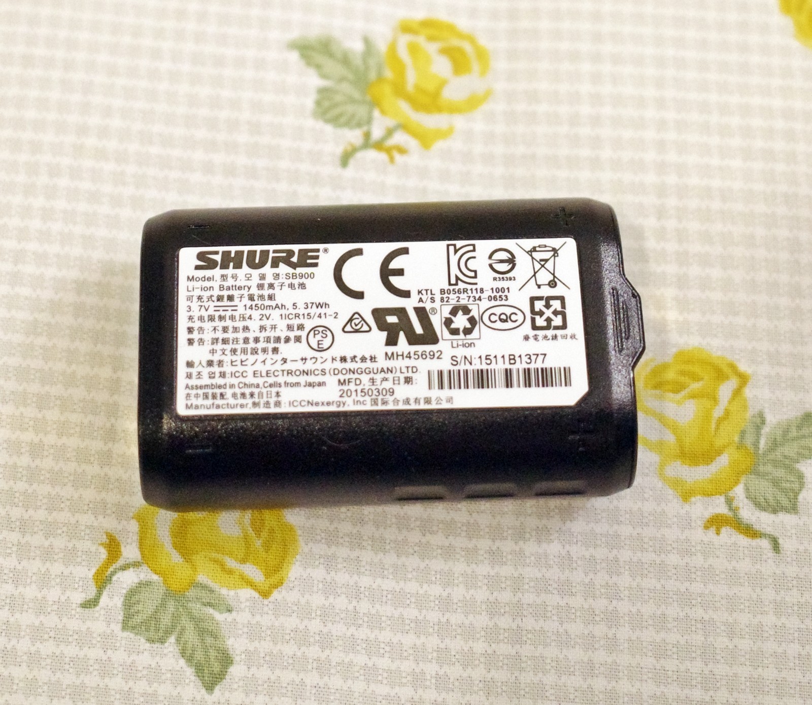 SHURE SB900 Rechargeable Lithium Ion Battery