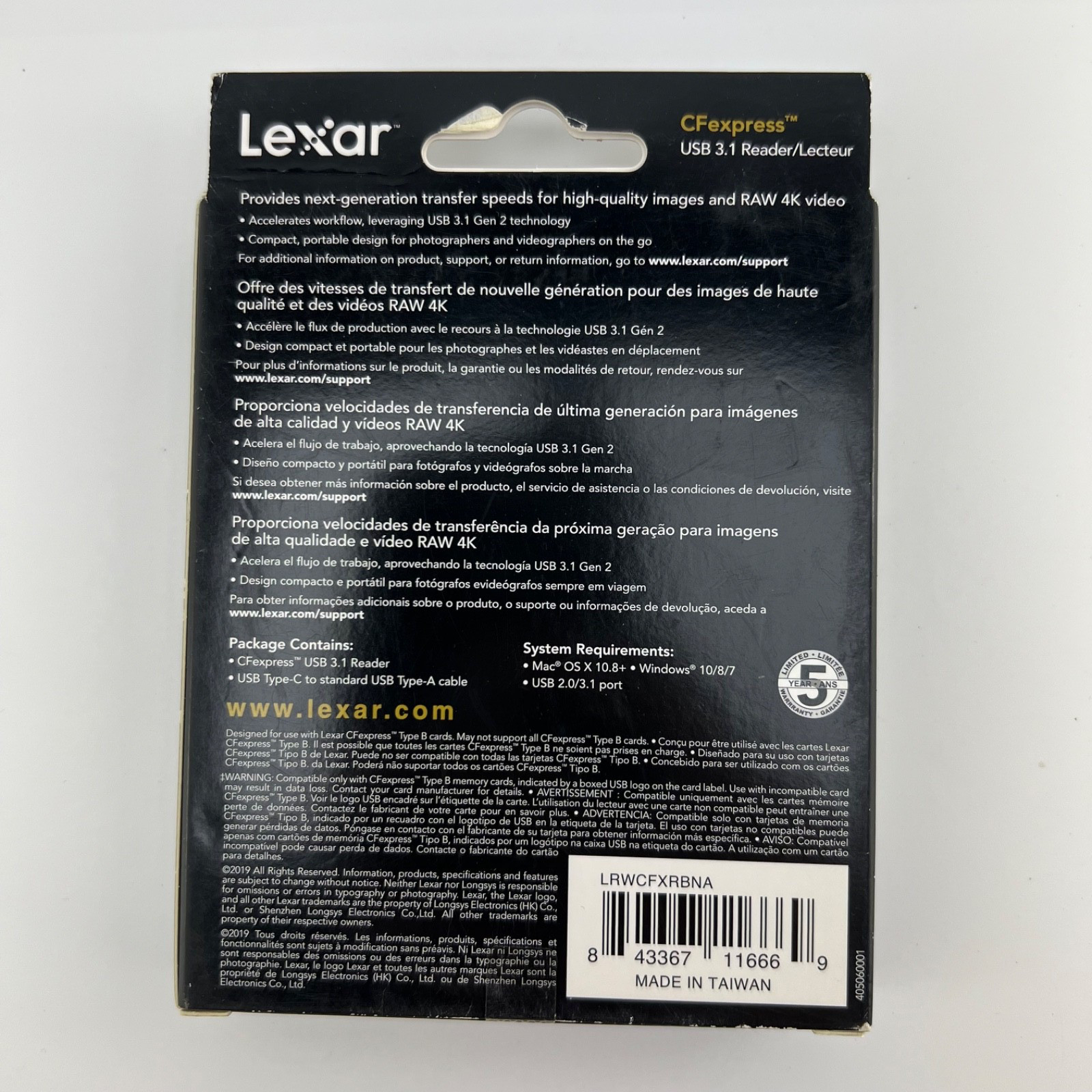 Lexar Professional CFexpress Card Reader USB3.1 LRWCFXRBNA