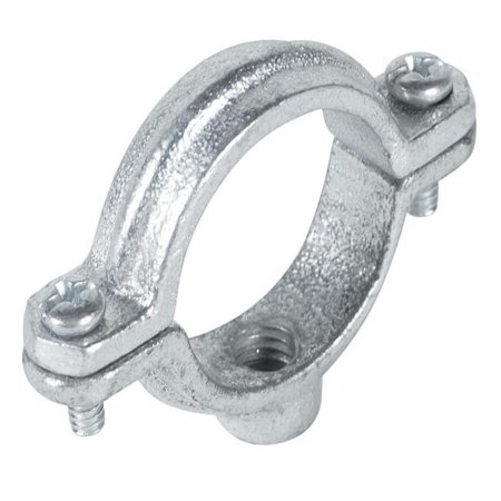 10-Pack Oatey 1-1/4" Galvanized Split Ring Pipe Hangers 335544 W/Bolts, NIB