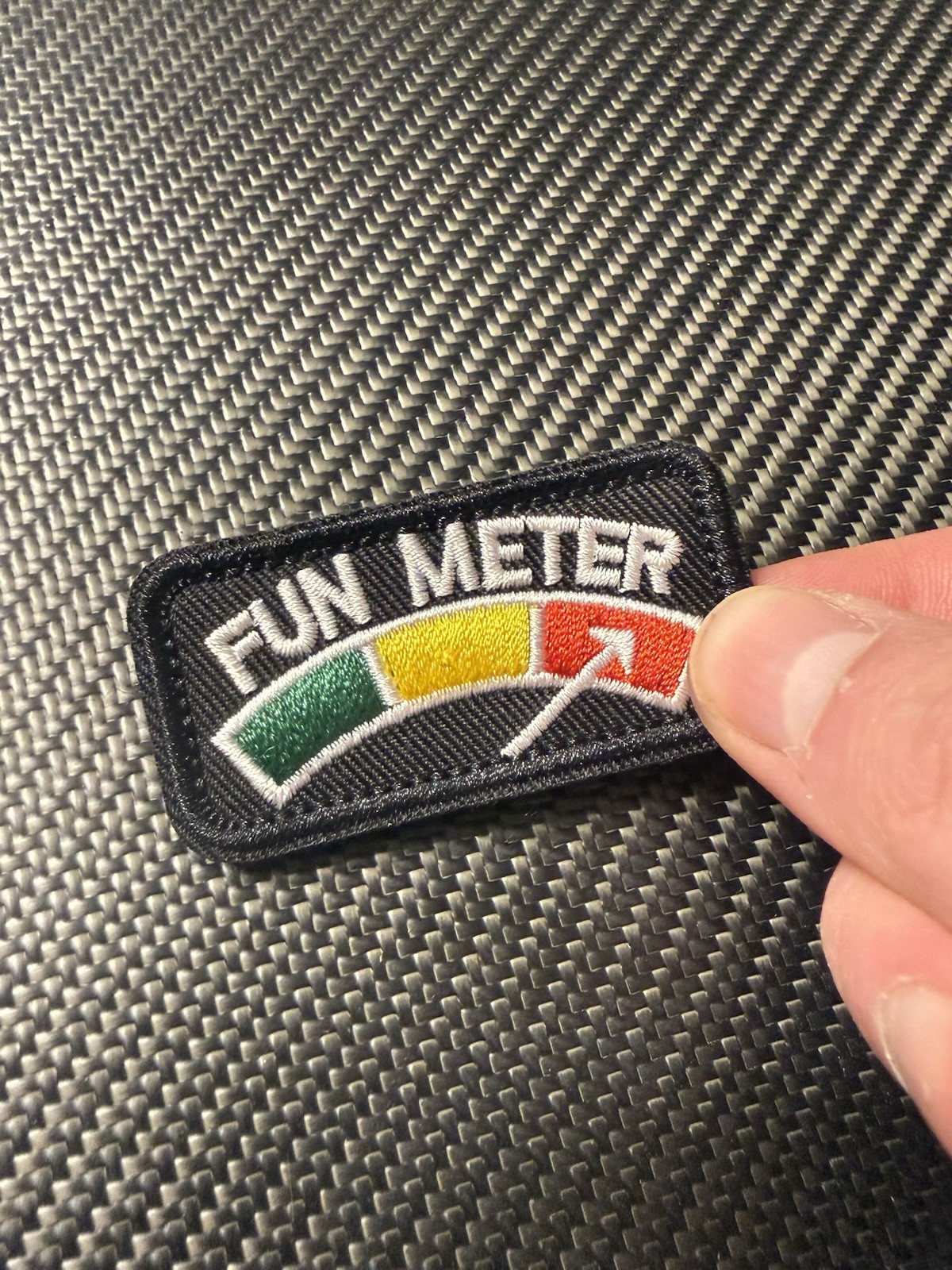 Fun Meter Empty Funny Tactical Morale Patch Hook Loop Black