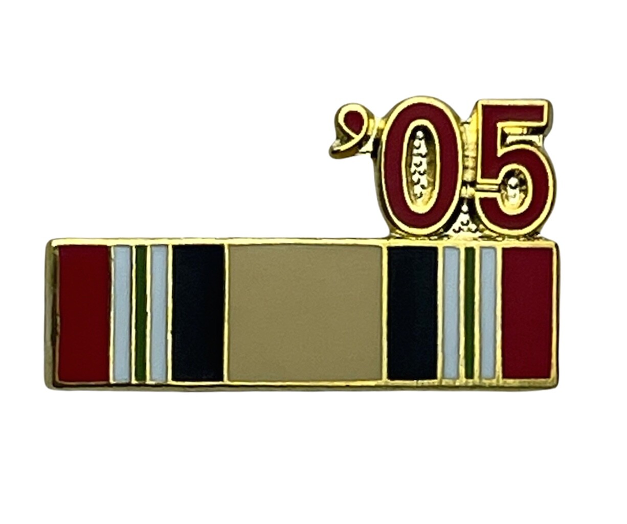 2005 Iraq War Ribbon Veteran Licensed 1 inch Military Pin EE12278 F4D28V