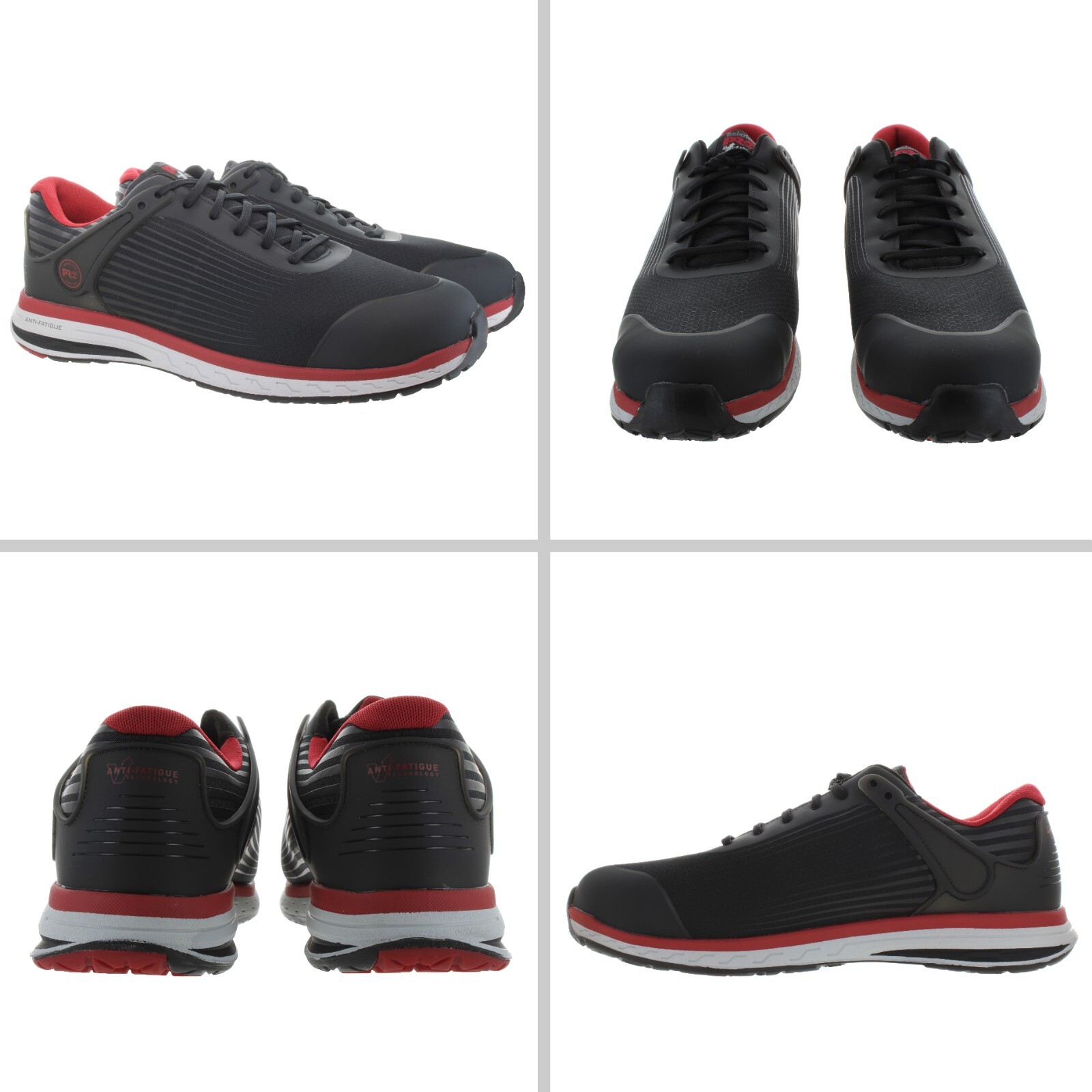 Timberland Pro Men's DRIVETRAIN COMPOSITE TOE Black-Red Work Sneakers New